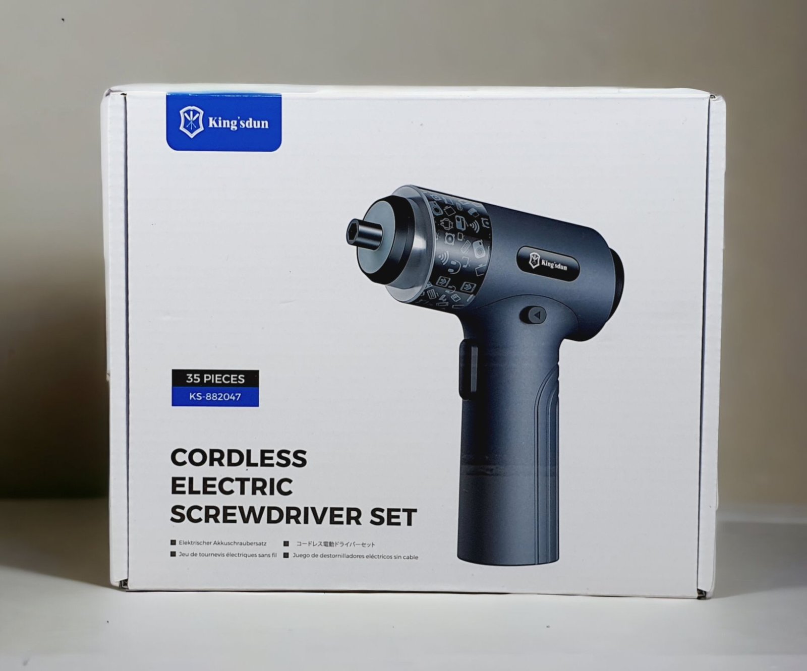 KINGSDUN 35 PIECES CORDLESS ELECTRIC SCREWDRIVER SET KS-882047 thumbnail 2