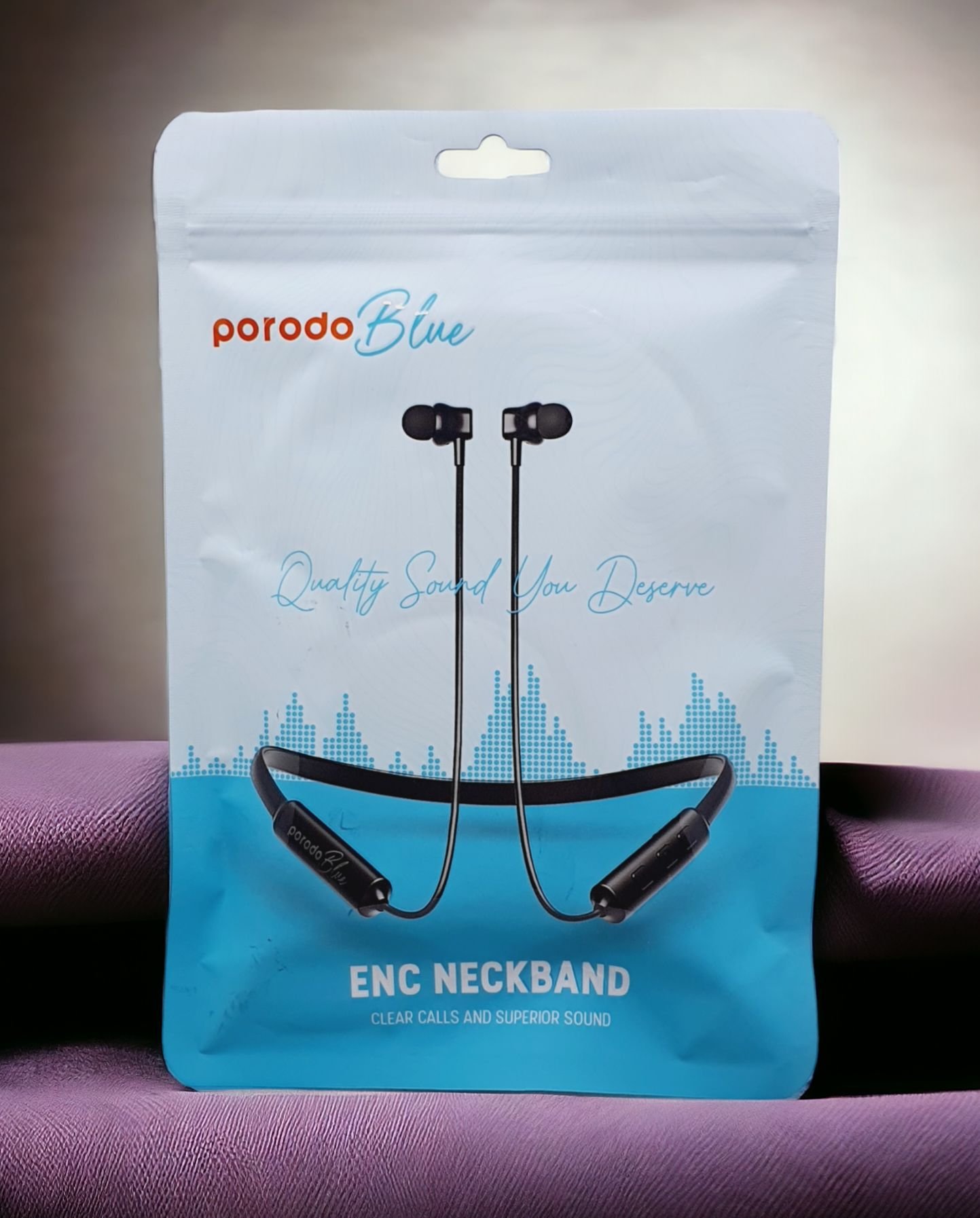 Porodo Blue ENC Neckband In-Ear Earphone Black PB-NKBIE-BK thumbnail 3