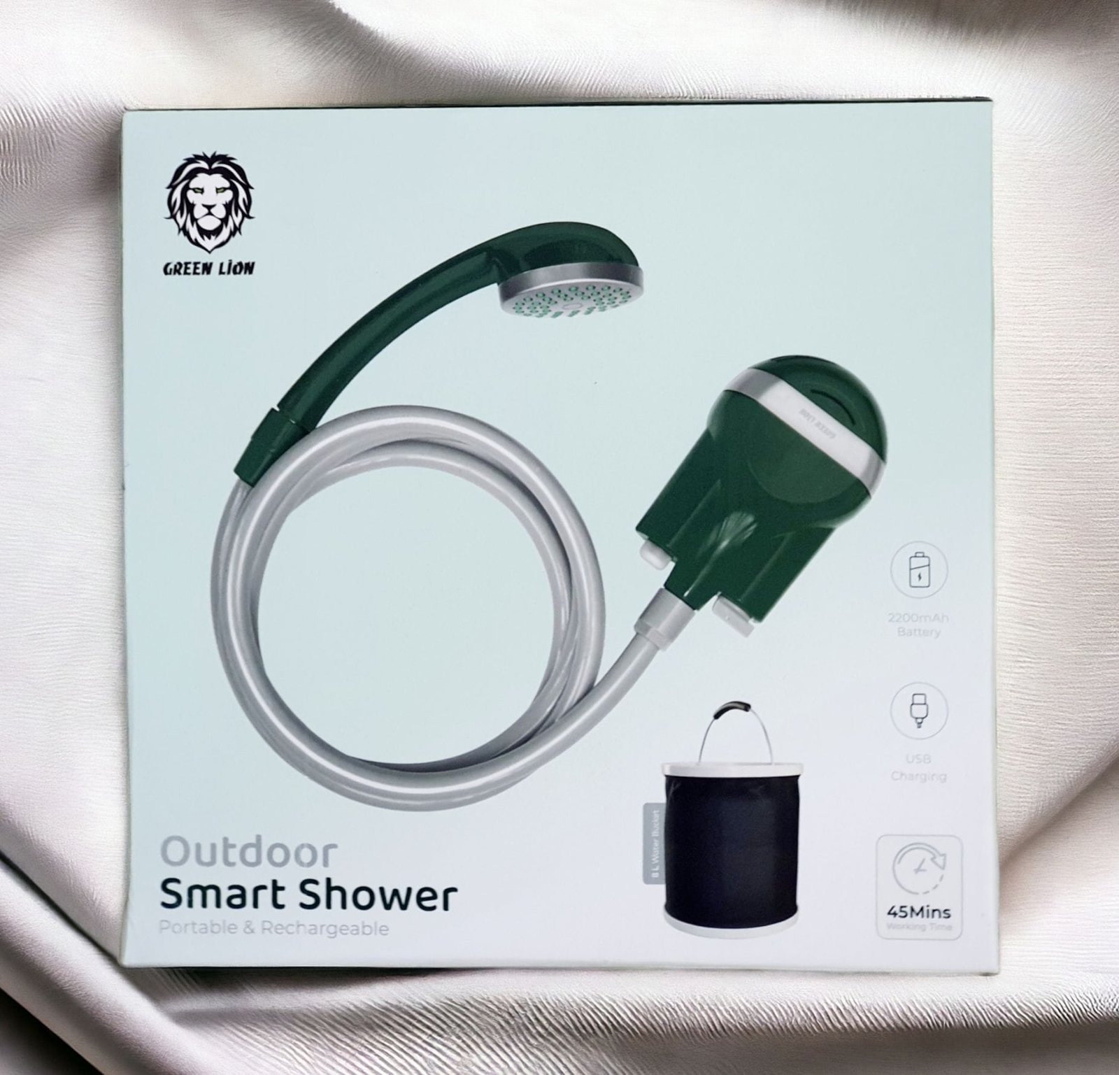 GREEN LION OUTDOOR SMART SHOWER PORTABLE AND RECHARGABLE GREEN GNOTDSHWGN thumbnail 2