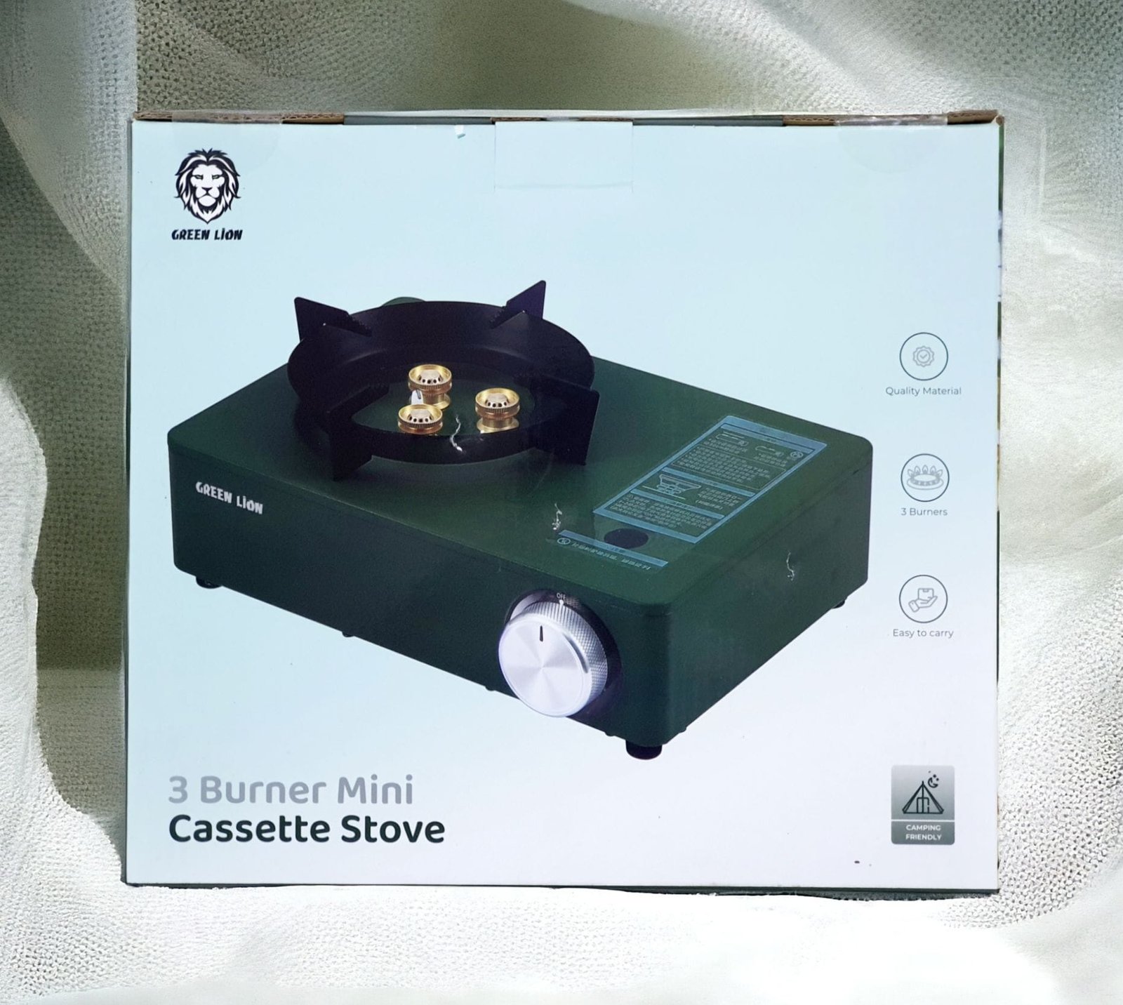 GREEN LION 3 MINI BURNER CASSETTE STOVE GREEN GN3BCSTSTOVGN thumbnail 3
