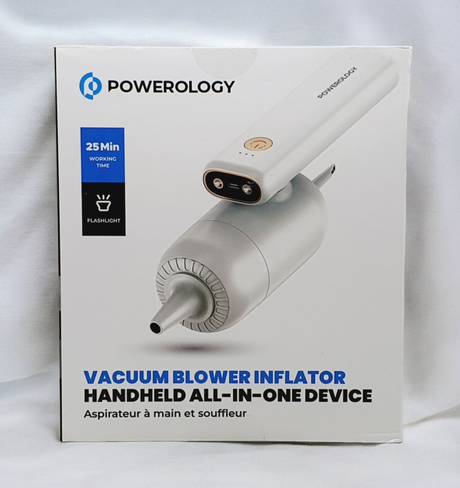 POWEROLOGY VACCUM BLOWER INFLATOR HANDHELD ALL IN ONE DECIVE WHITE PW4NIFCVWH thumbnail 4