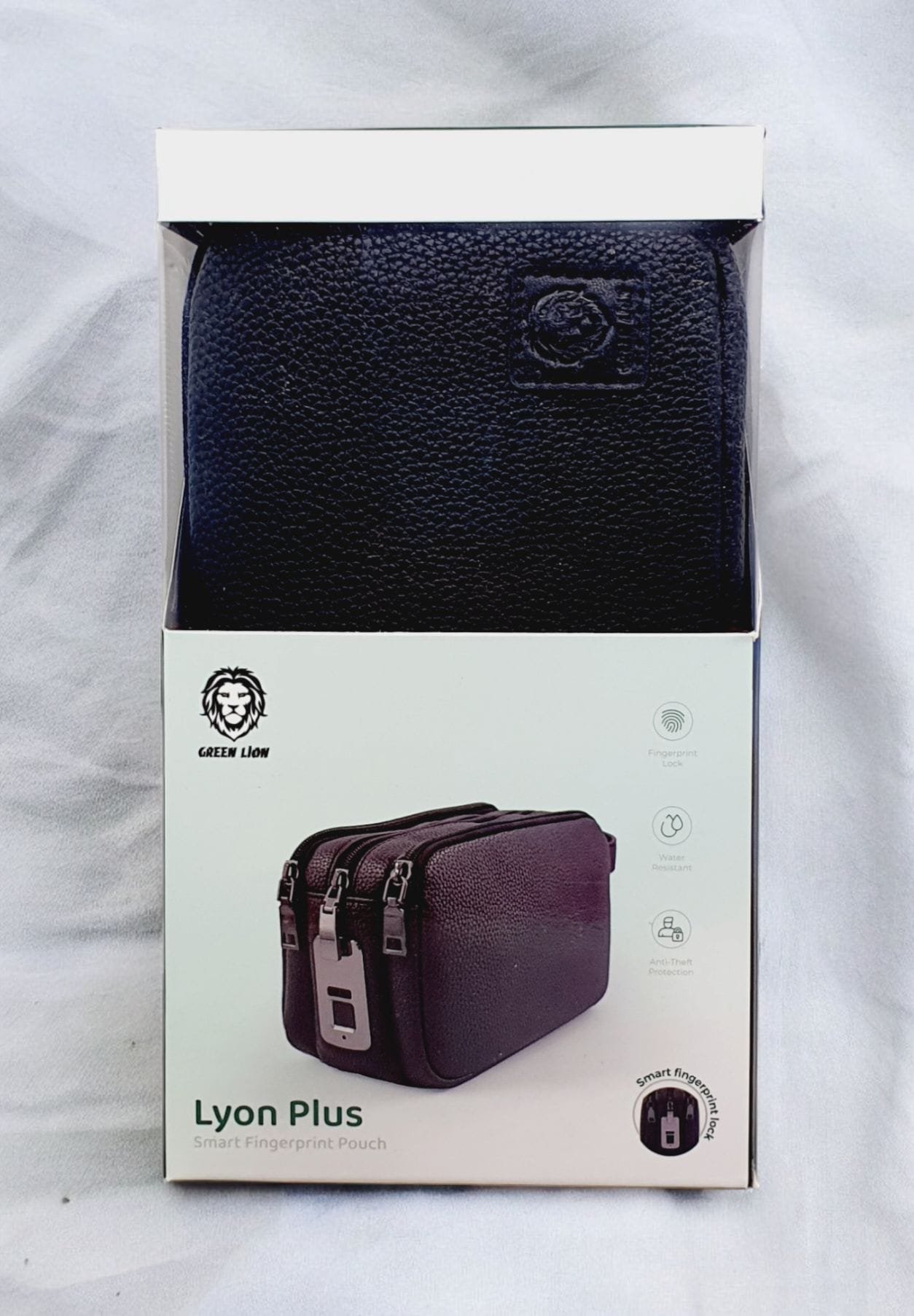 Green Lion Lyon Plus Smart Fingerprint Pouch Black GNLYSPCHBK thumbnail 2