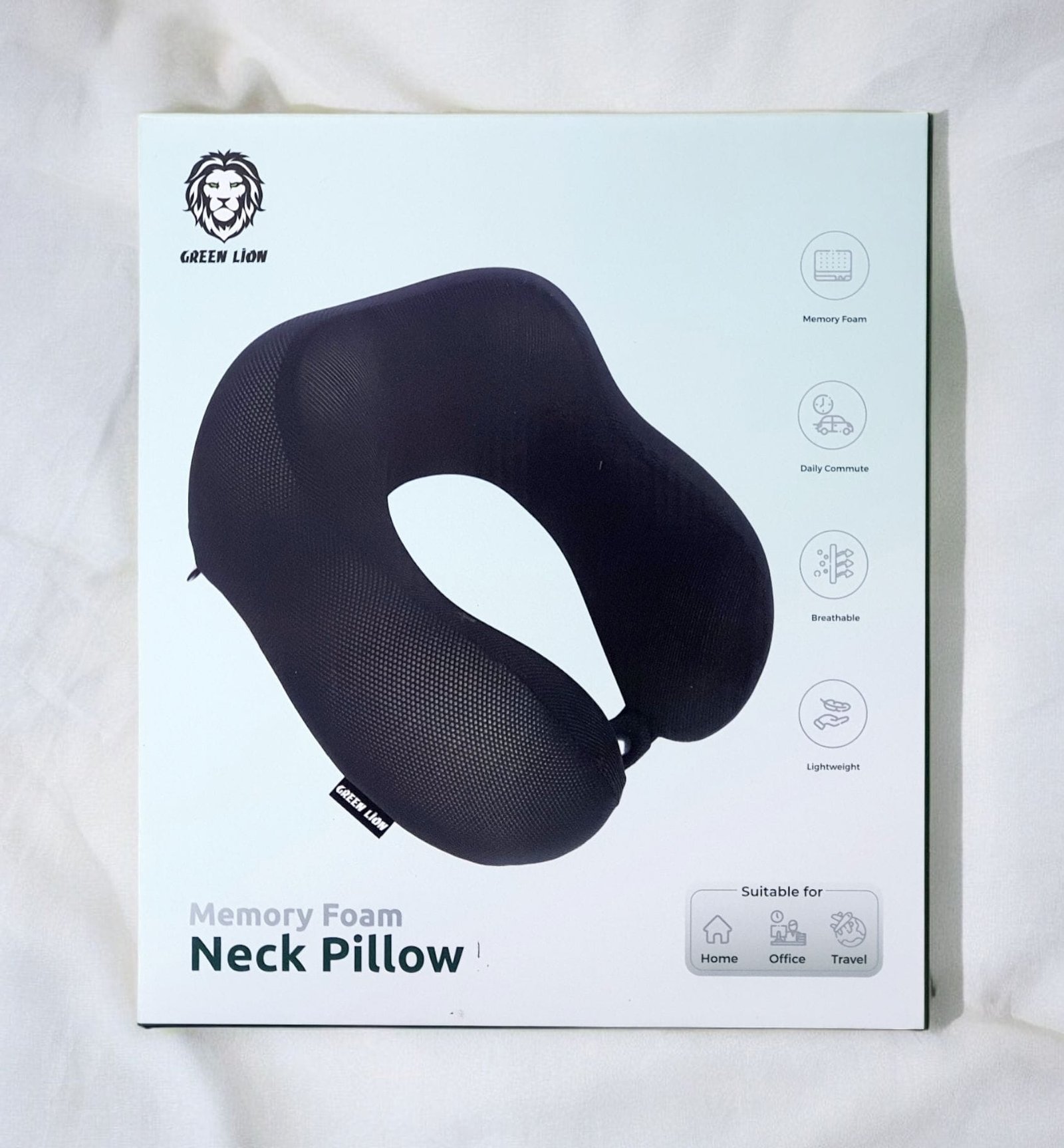 Green Lion Memory Foam Neck Pillow : Unwind in Comfort thumbnail 5