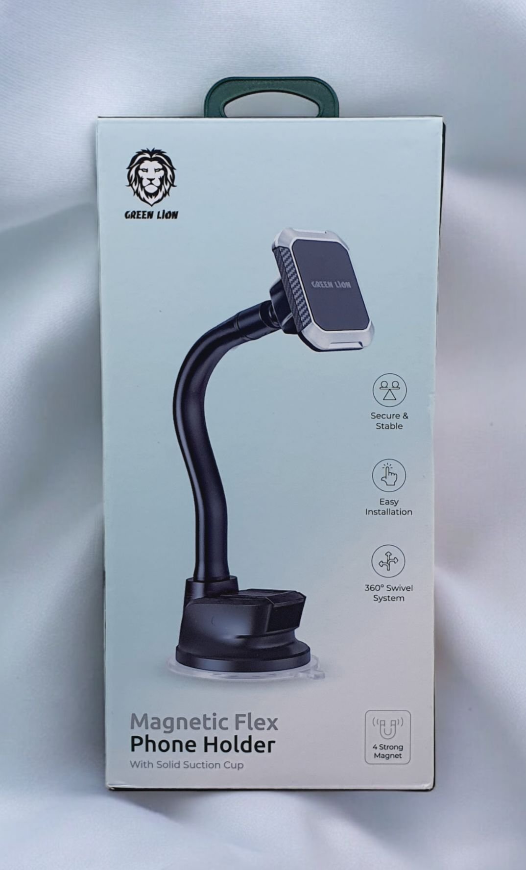 Green Lion Magnetic Flex Phone Holder with Solid Suction Cup Black GNMGFLXHDRBK thumbnail 2