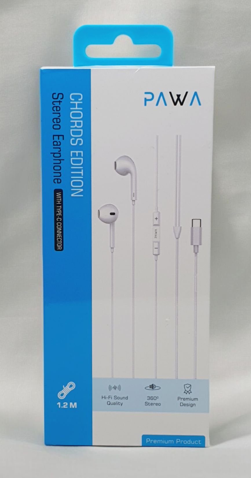 Pawa Chords Editions Stereo Earphone with Type-C Connector 3.5mm White PW-TCEP20 thumbnail 3