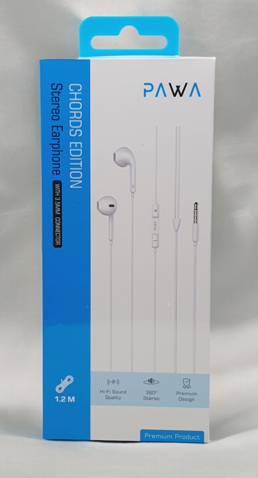 Pawa Chords Editions Stereo Earphone Connector 3.5mm White PW-35EP20 thumbnail 2