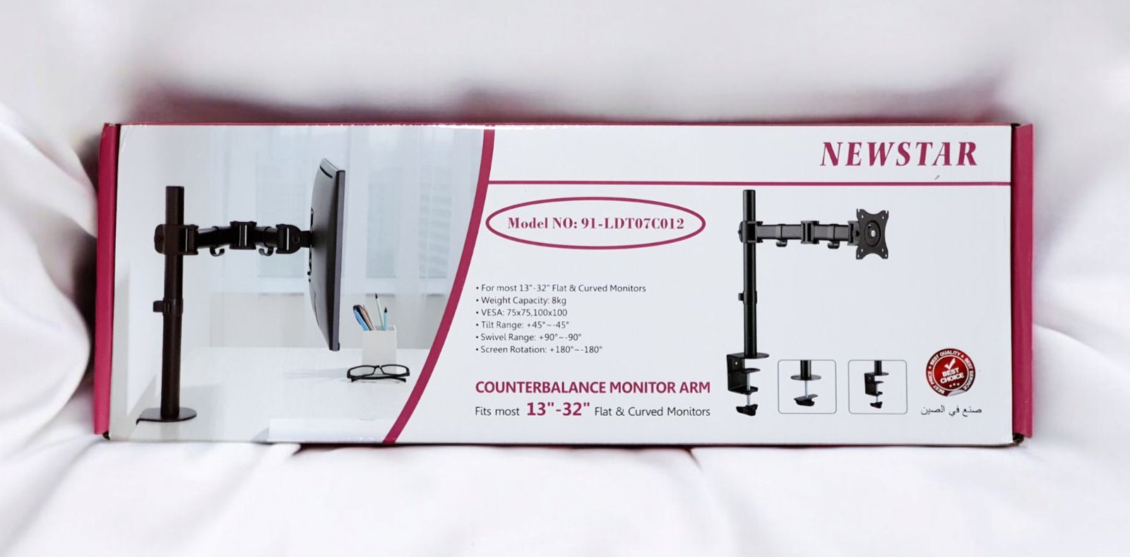 NewStar Monitor Desk Mount 13" to 27" 91-LDT07C012 | Fully Adjustable | VESA Mount Compatible | Space-Saving Solution thumbnail 2