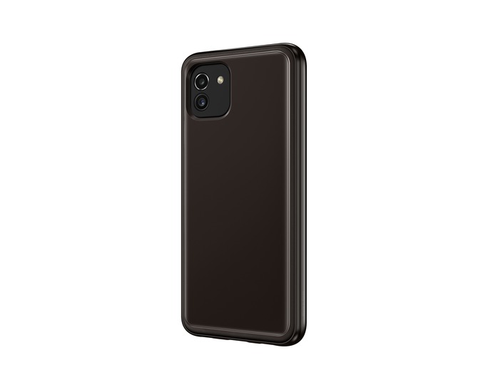SAMSUNG GALAXY A03 SOFT CLEAR COVER BLACK EF-QA035TBEGWW thumbnail 2