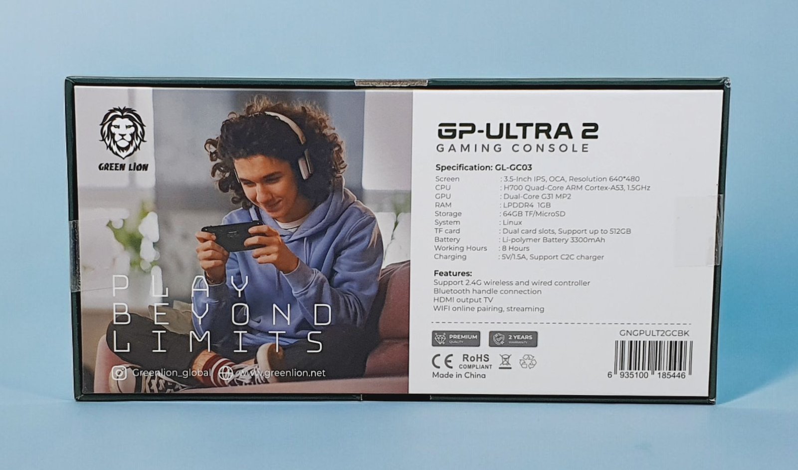 Green Lion Gaming Console GP-Ultra 2 - 1GB-64GB in Sleek Black thumbnail 5