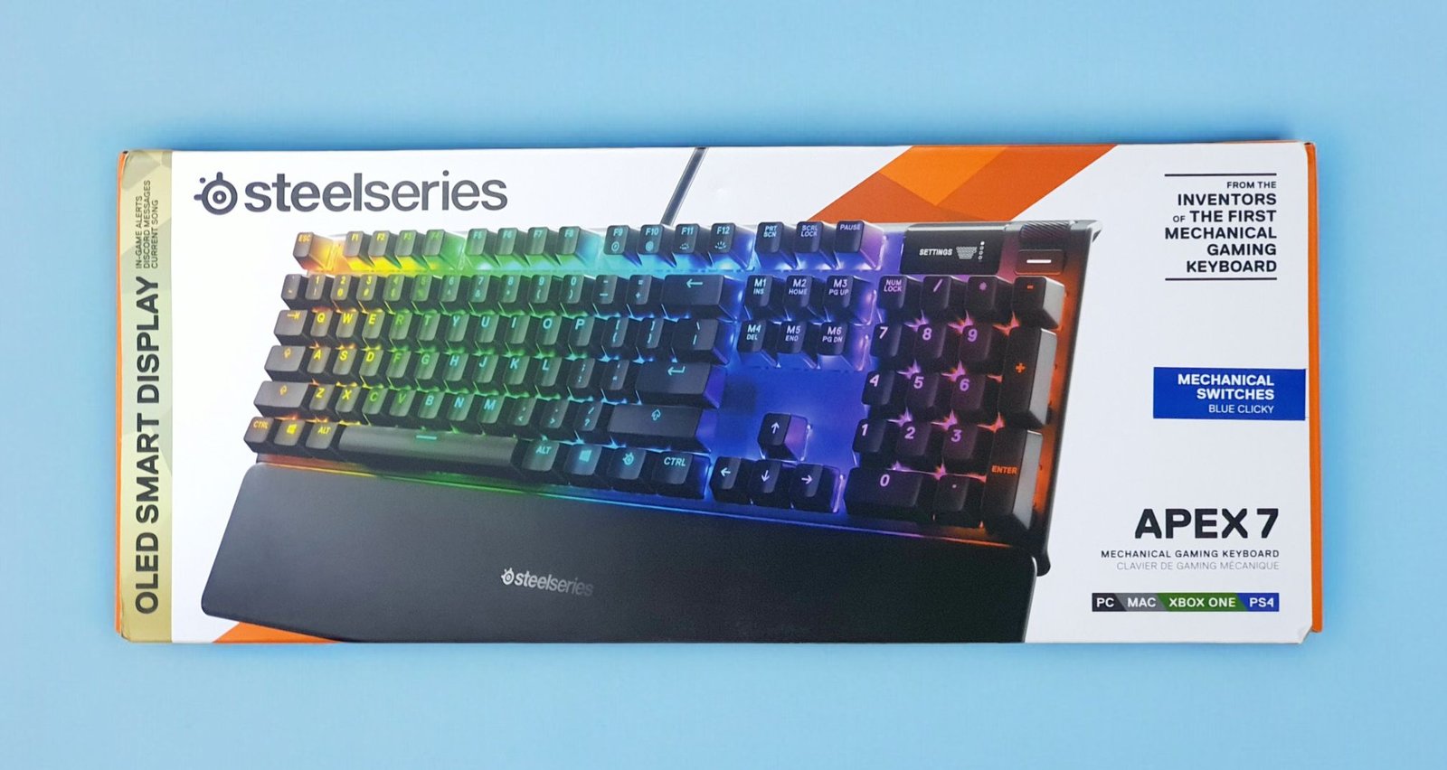 SteelSeries Apex 7 Gaming Keyboard featuring Blue Switches - 64774 thumbnail 3