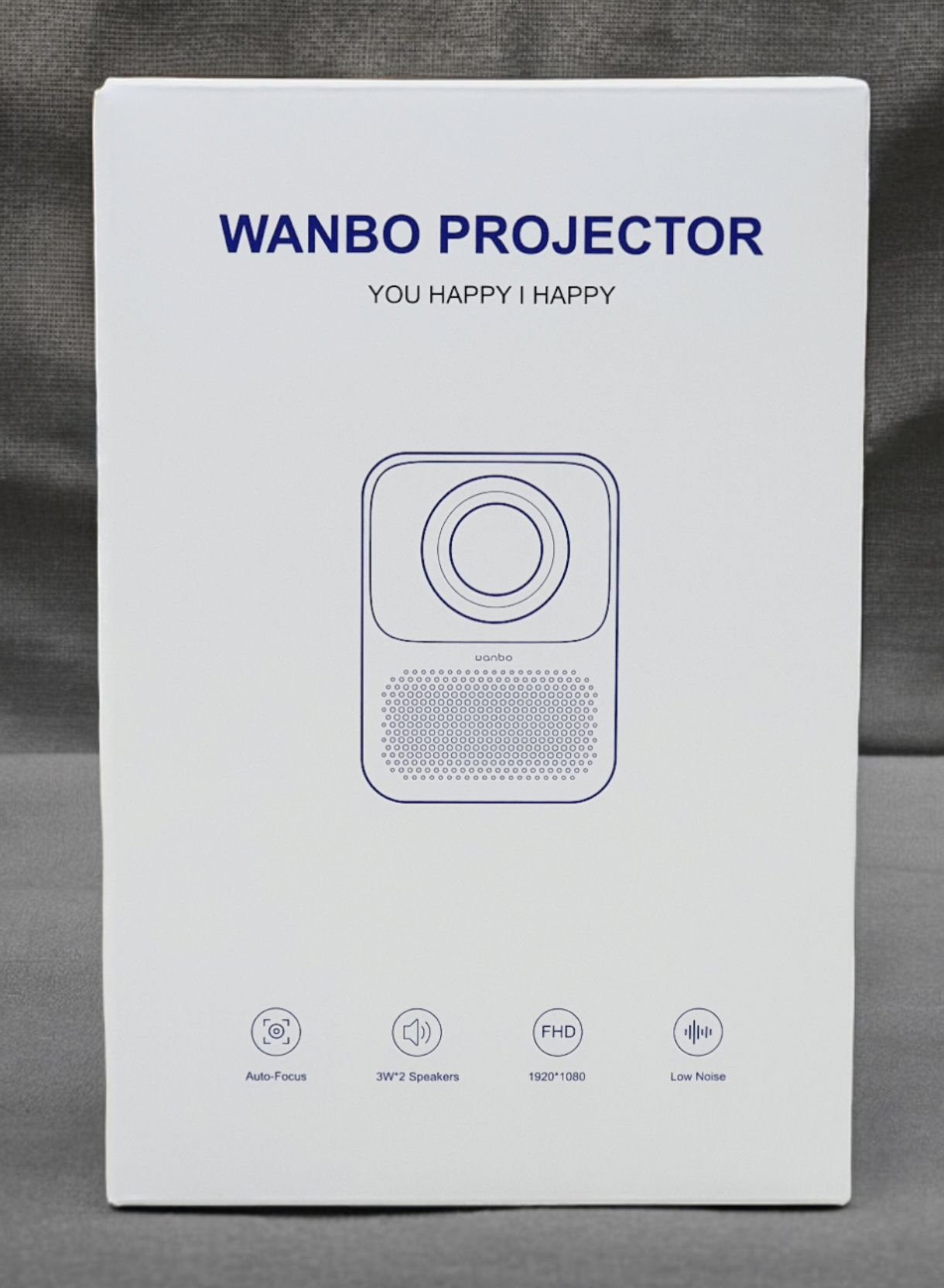 Wanbo T2 Max New Android 9.0 1080p AI Auto Focus Portable Projector in Blue thumbnail 3