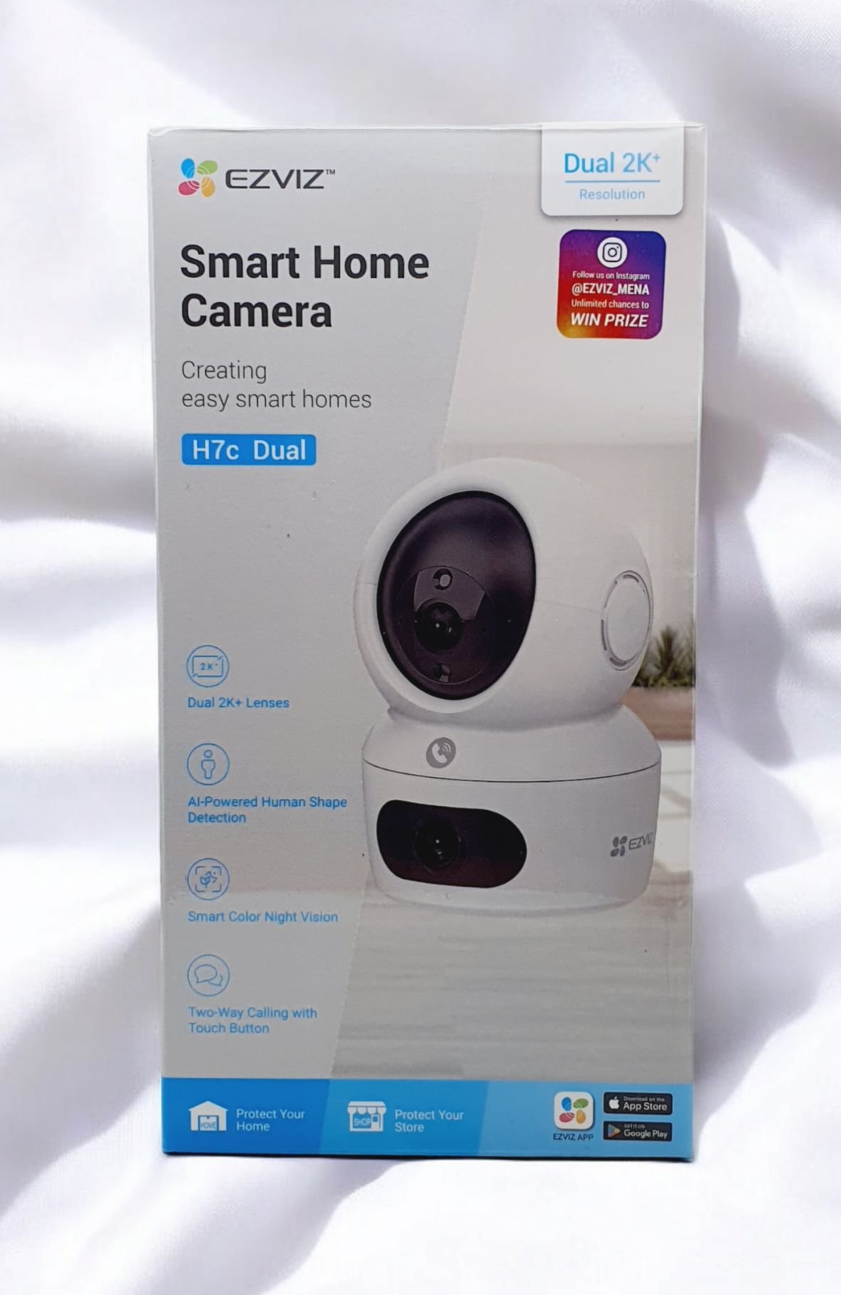 EZVIZ H7C Smart Home Camera - Dual-Lens, 2K+ Resolution, AI Detection, Weatherproof thumbnail 3