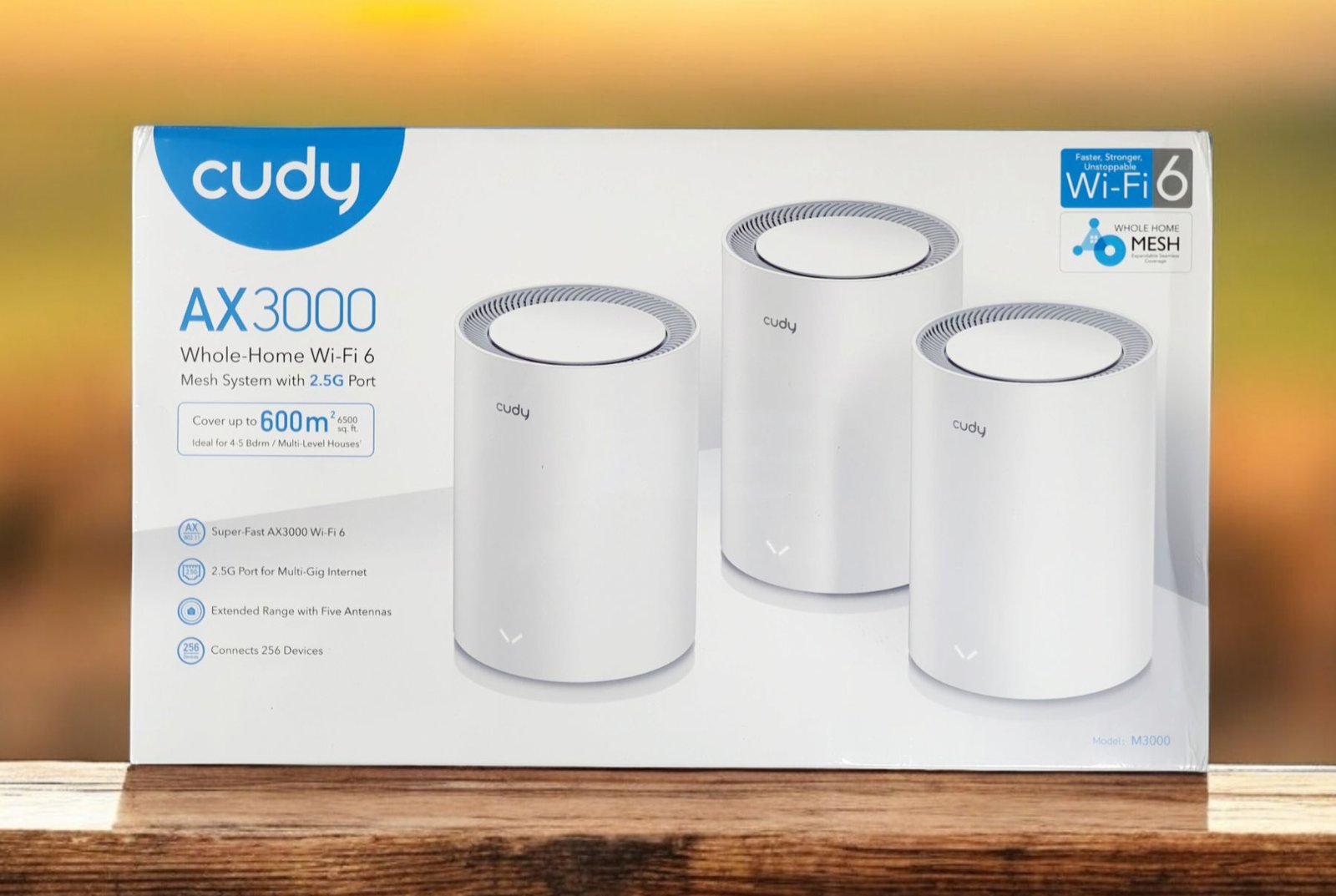 Cudy M-Series AX3000 Dual-Band Wi-Fi 6 Whole Home Mesh System (Starlink Wi-Fi Extender, M3000 3-Pack) - Complete Coverage and Fast Speeds thumbnail 2