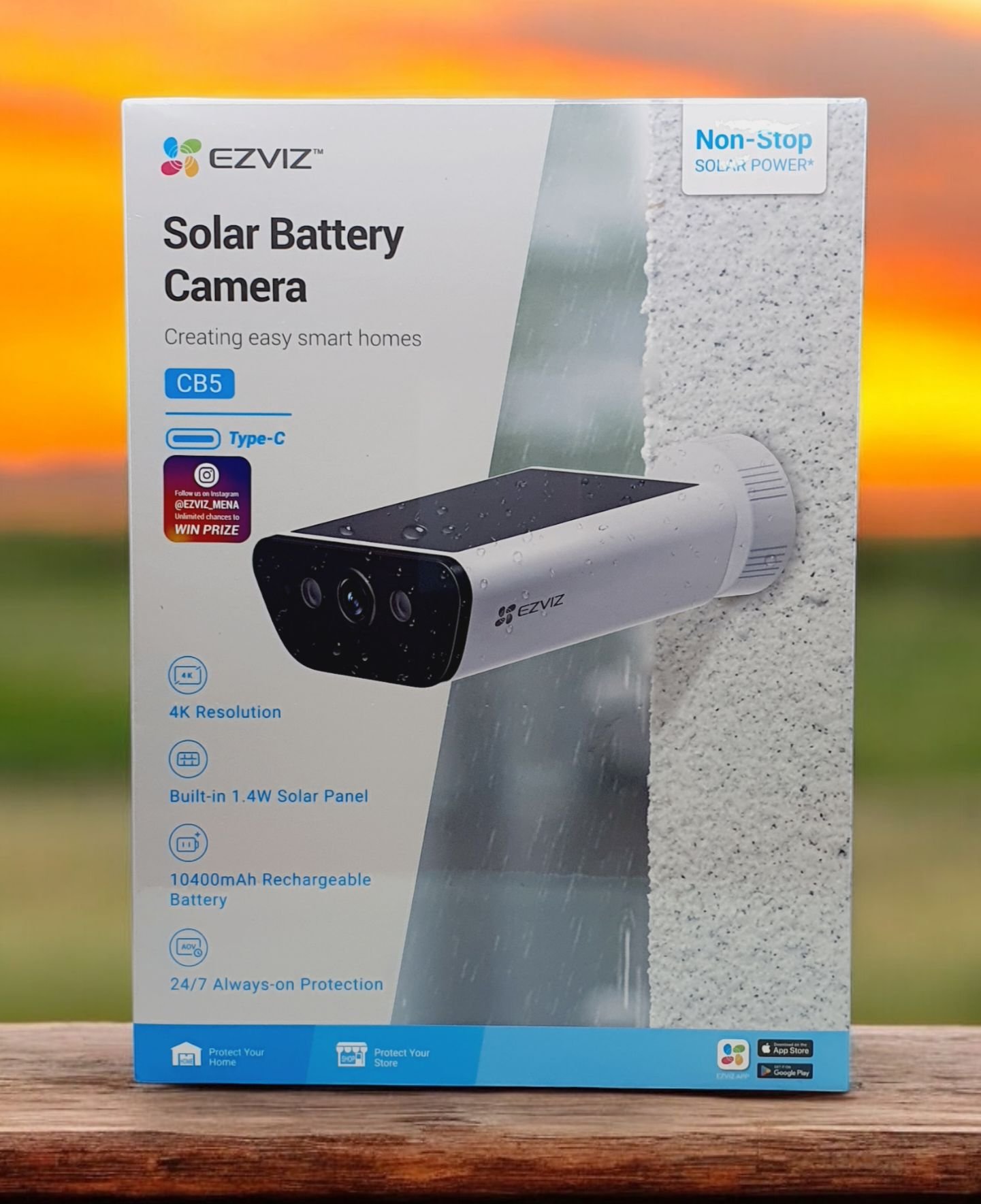 EZVIZ CB5 Solar-Powered Battery Camera - Wireless, 2K Resolution thumbnail 3