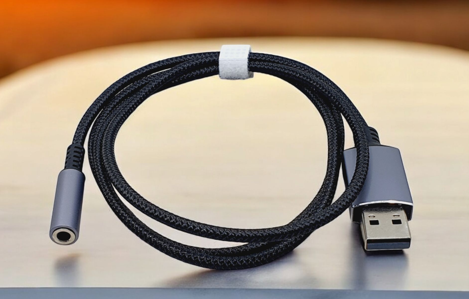 USB A TO AUDIO CABLE 1M GRAY