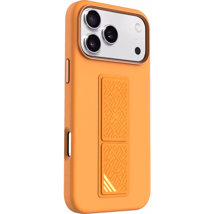 LEVELO IPHONE 17 PRO MAX MORPHIX SILICONE CASE WITH LEATHER GRIP ORANGE LVLMRPS17PMORG thumbnail 2