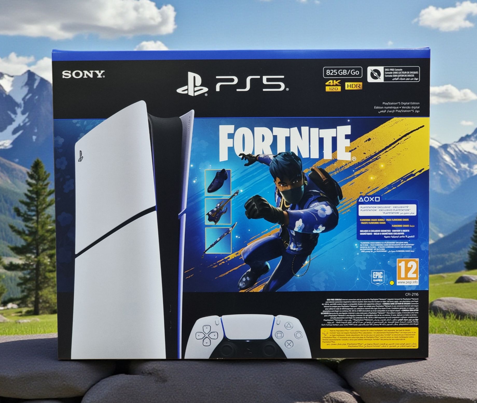 Sony PlayStation 5 Digital Console Fortnite Edition White CFI-2016 (WITHOUT GAME) thumbnail 3