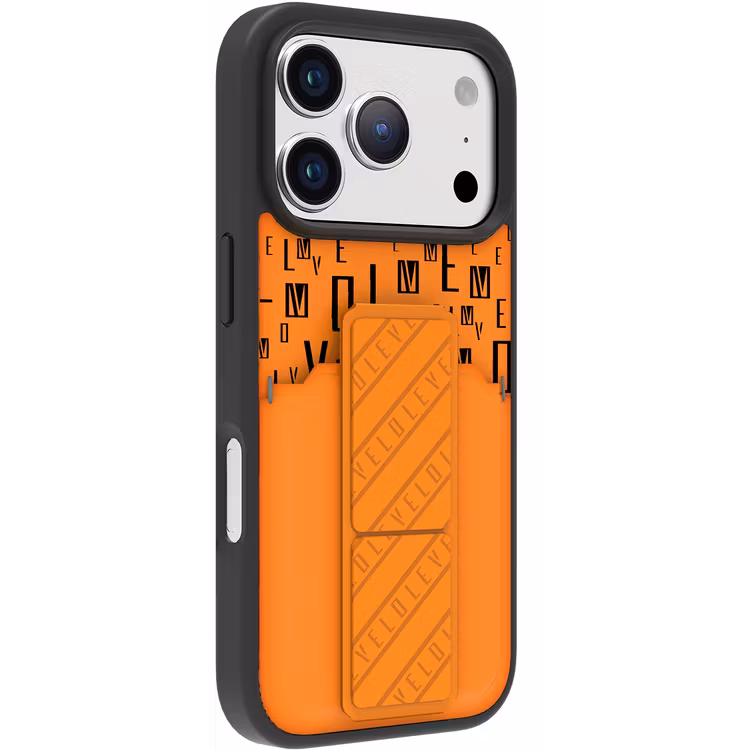 LEVELO MORPHIX IPHONE 17 PRO GRIPSTAND CASE WITH CARD HOLDER SUNRISE ORANGE LVLMRPGCIP17PSORG thumbnail 2