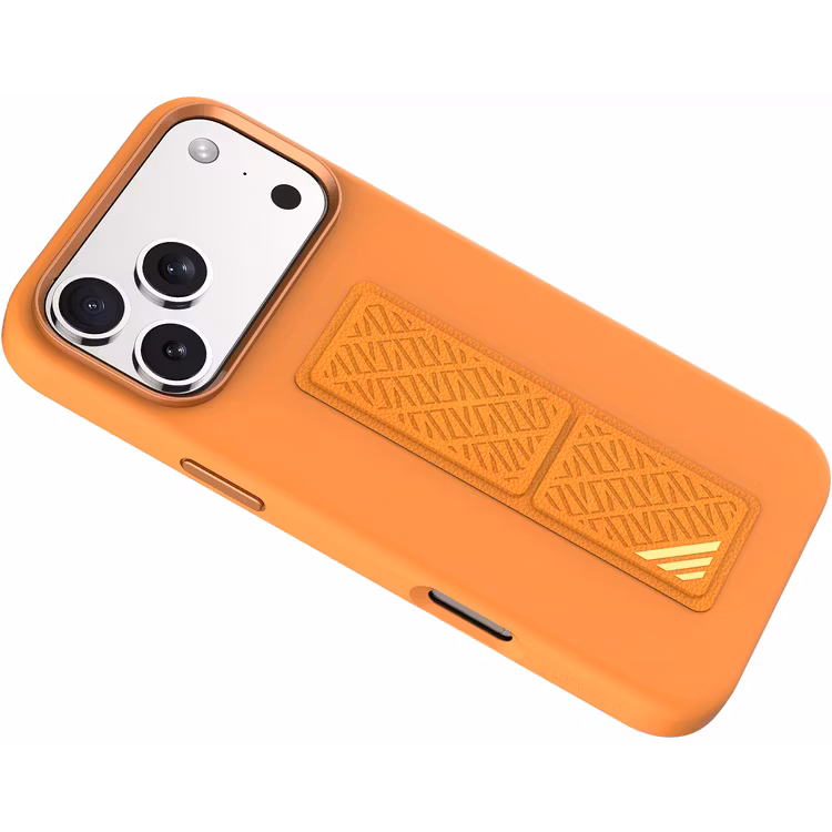 LEVELO IPHONE 17 PRO MAX MORPHIX SILICONE CASE WITH LEATHER GRIP ORANGE LVLMRPS17PMORG thumbnail 3