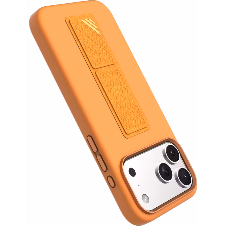LEVELO IPHONE 17 PRO MAX MORPHIX SILICONE CASE WITH LEATHER GRIP ORANGE LVLMRPS17PMORG thumbnail 4
