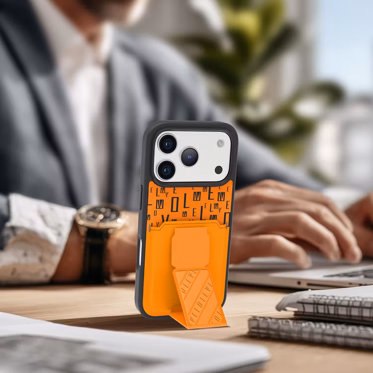 LEVELO MORPHIX IPHONE 17 PRO GRIPSTAND CASE WITH CARD HOLDER SUNRISE ORANGE LVLMRPGCIP17PSORG thumbnail 9