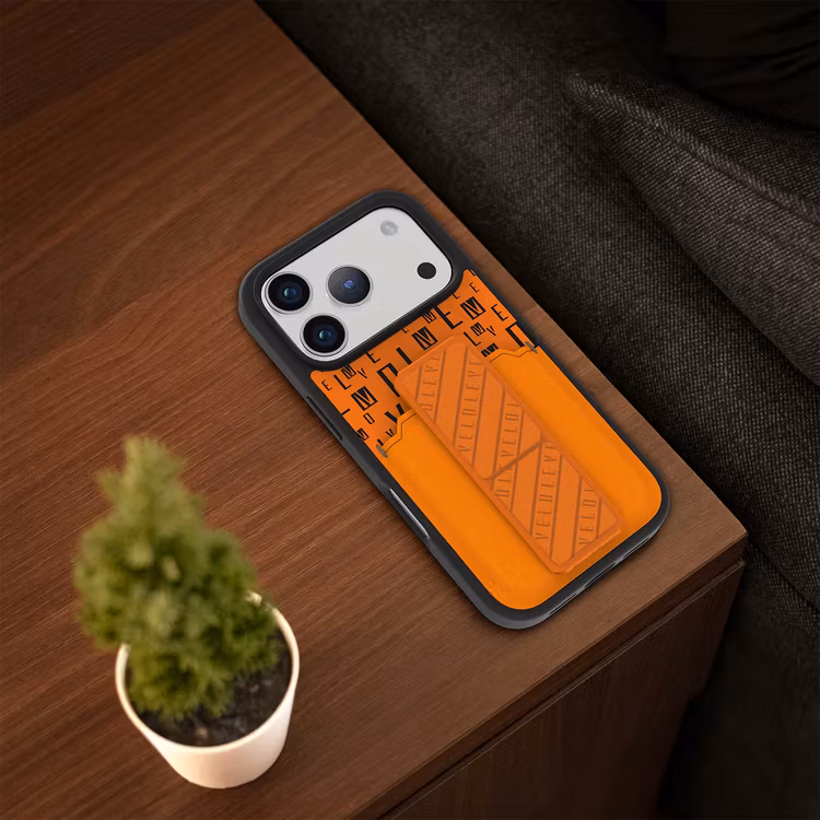 LEVELO MORPHIX IPHONE 17 PRO GRIPSTAND CASE WITH CARD HOLDER SUNRISE ORANGE LVLMRPGCIP17PSORG thumbnail 12