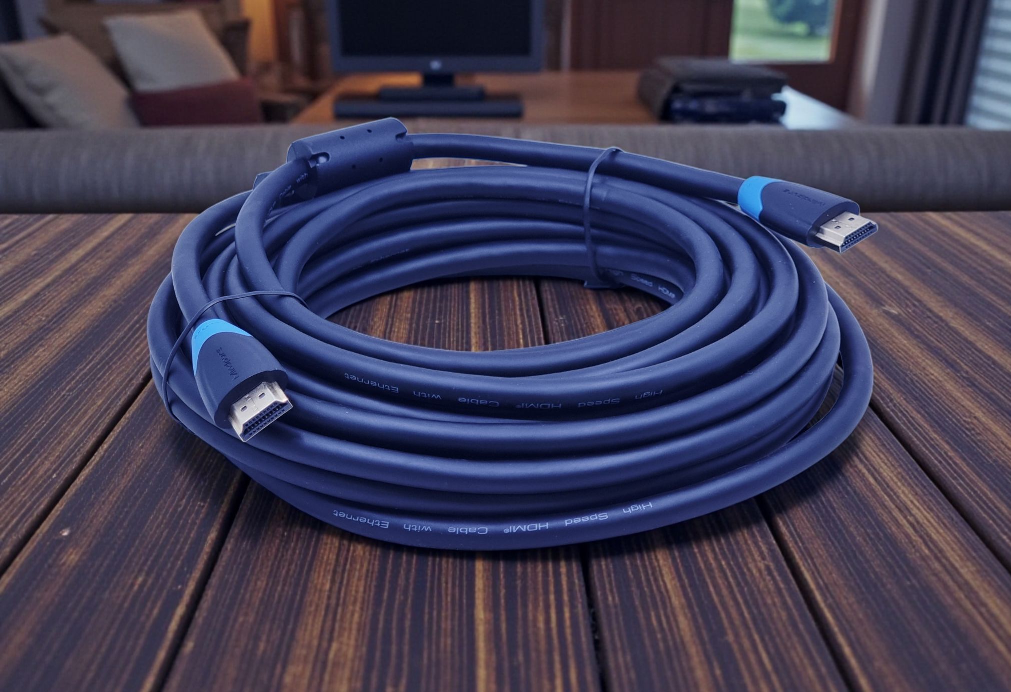 MINDPURE HDMI CABLE WITH BLACK & BLUE ROUND WIRE 8M LX10006