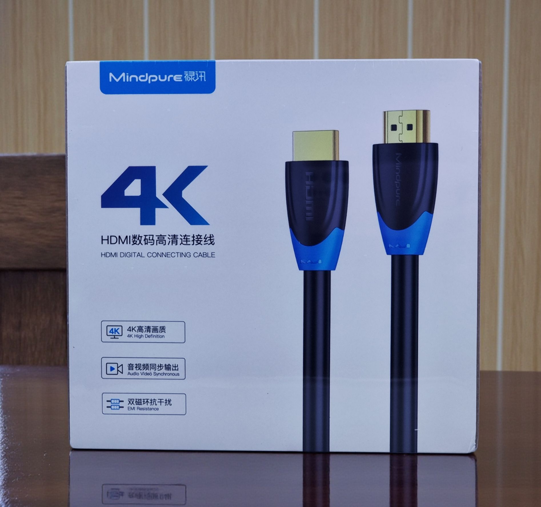 MINDPURE HDMI CABLE WITH BLACK & BLUE ROUND WIRE 10M LX10007