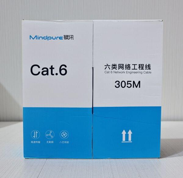 MINDPURE CAT6 UTP OXYGEN-FREE COPPER ETHERNET CABLE 305M LX10517