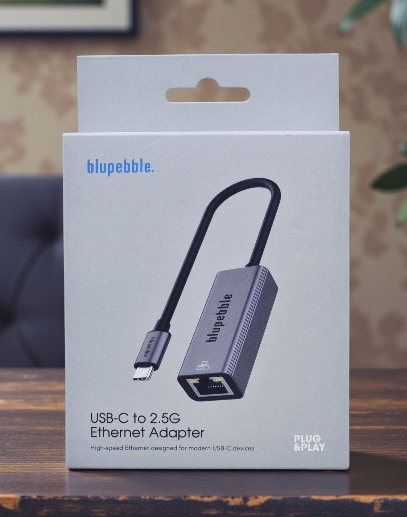 BLUPEBBLE USB-C TO 2.5G ETHERNET ADAPTER GRAY BP-C2RJ45-GY