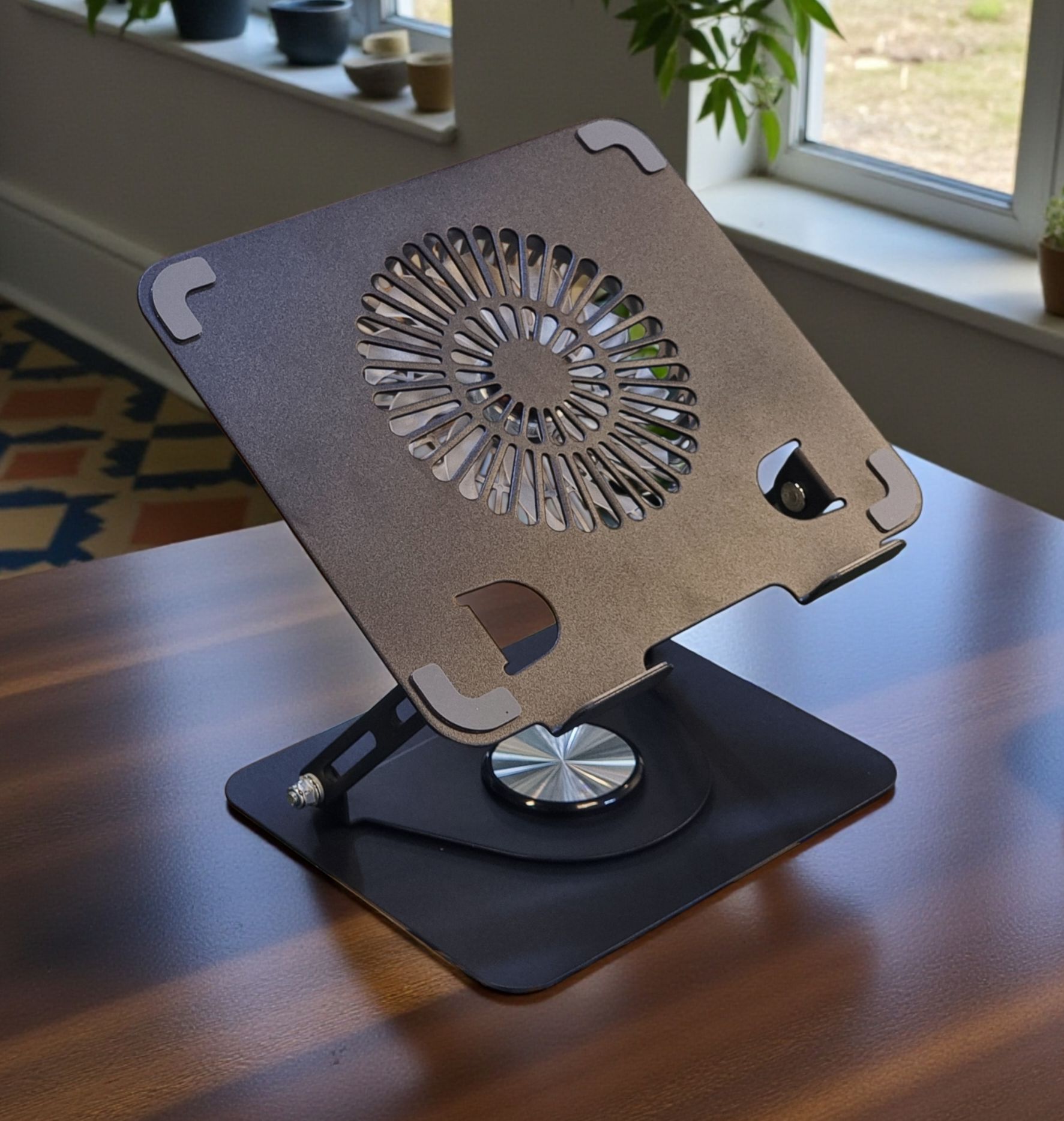 LAPTOP STAND WITH MAGNETIC FAN BLACK