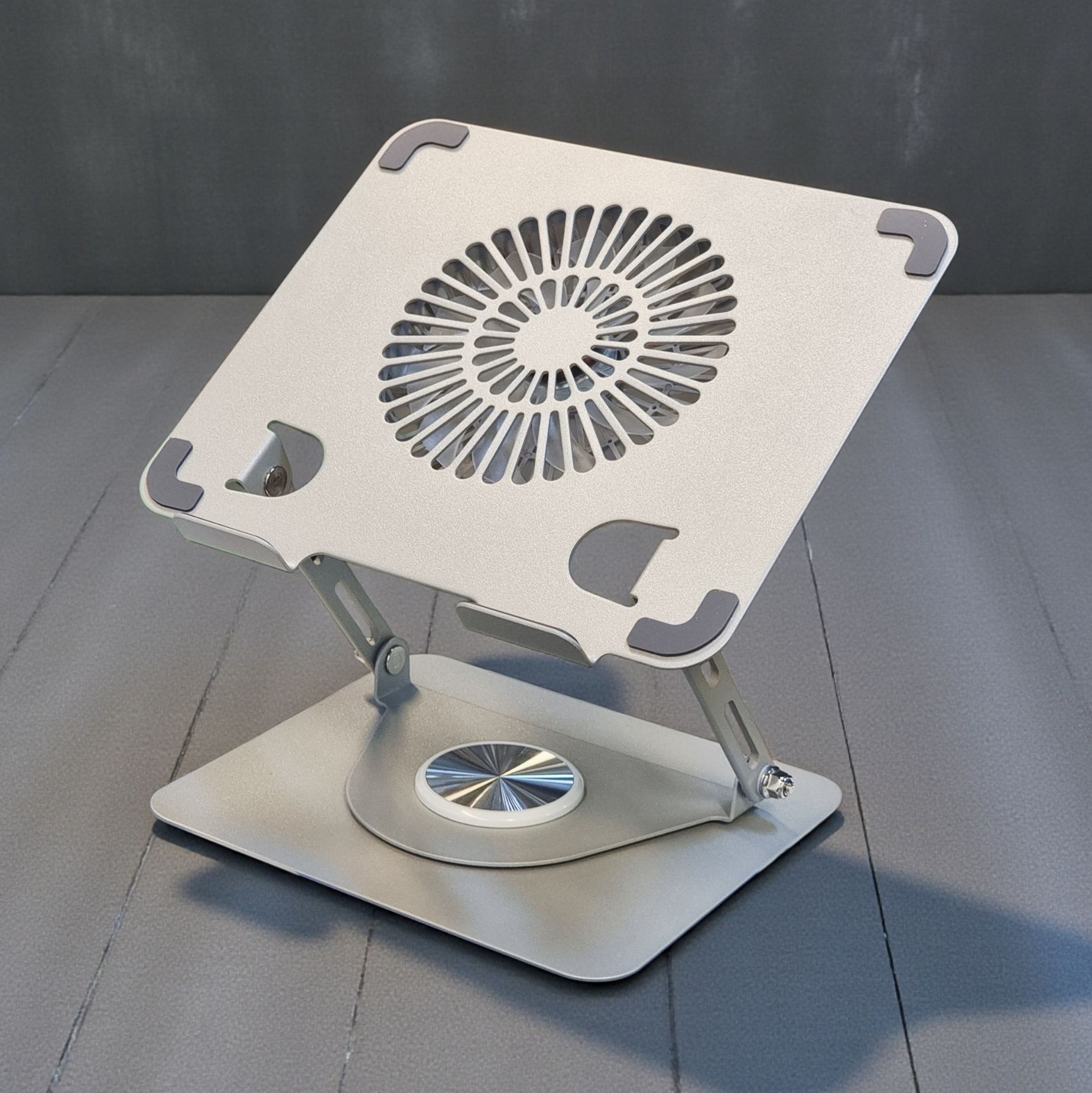 LAPTOP STAND WITH MAGNETIC FAN SILVER