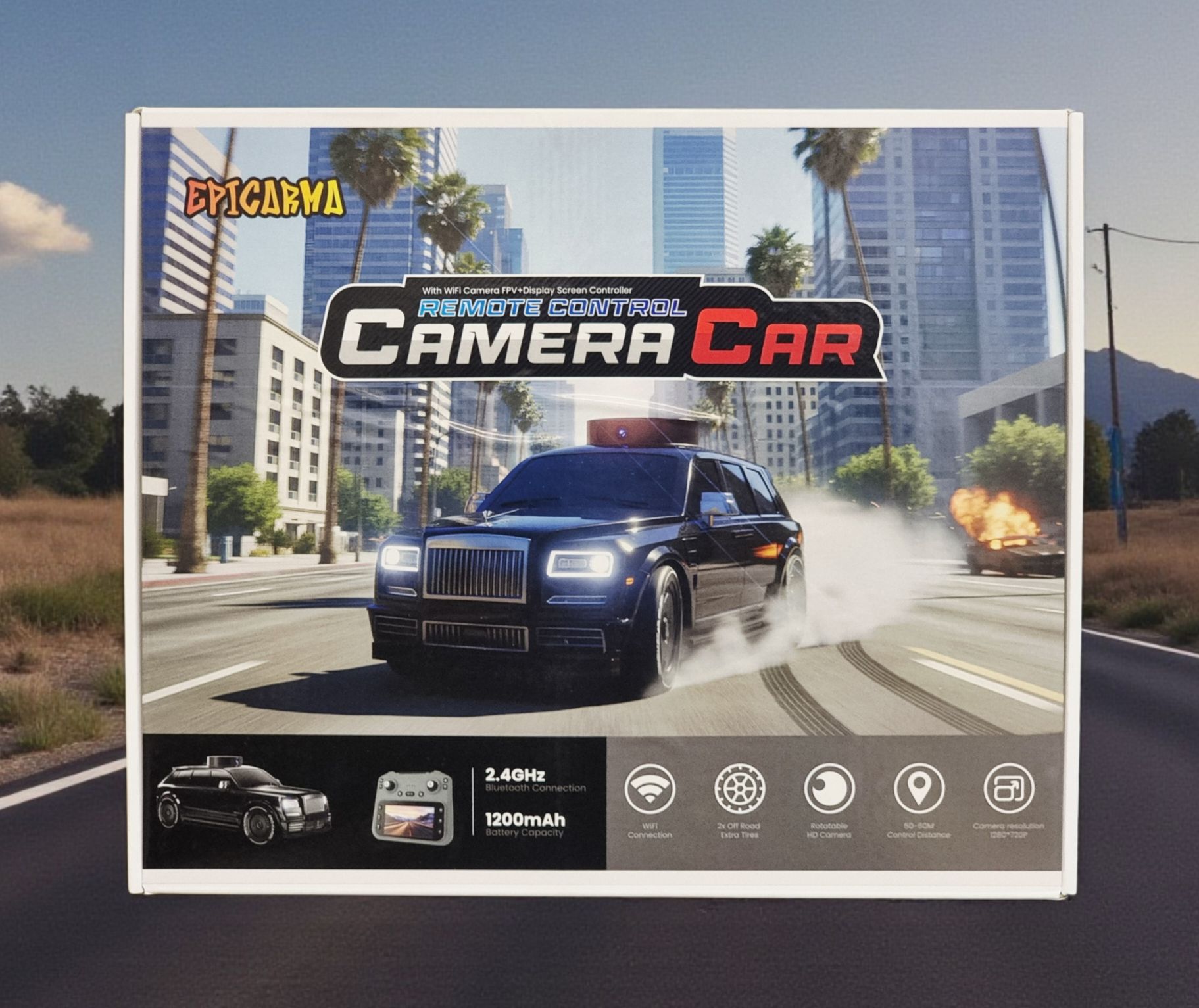EPICARMA REMOTE CONTROL CAR WITH CAMERA EA-911S-BK