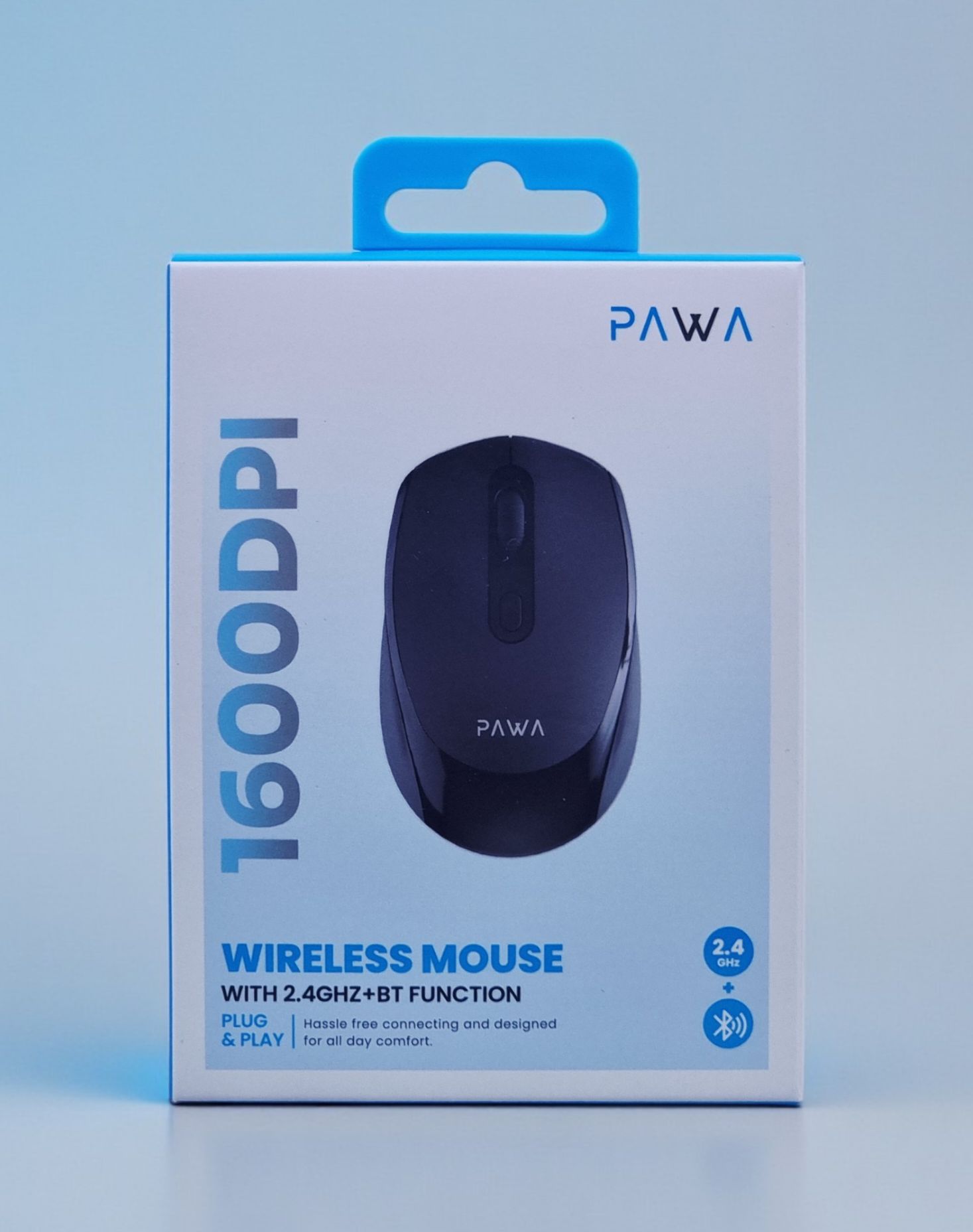 PAWA WIRELESS MOUSE WITH 2.4GHZ + BT FUNCTION BLACK PW-PMW2T531-BK