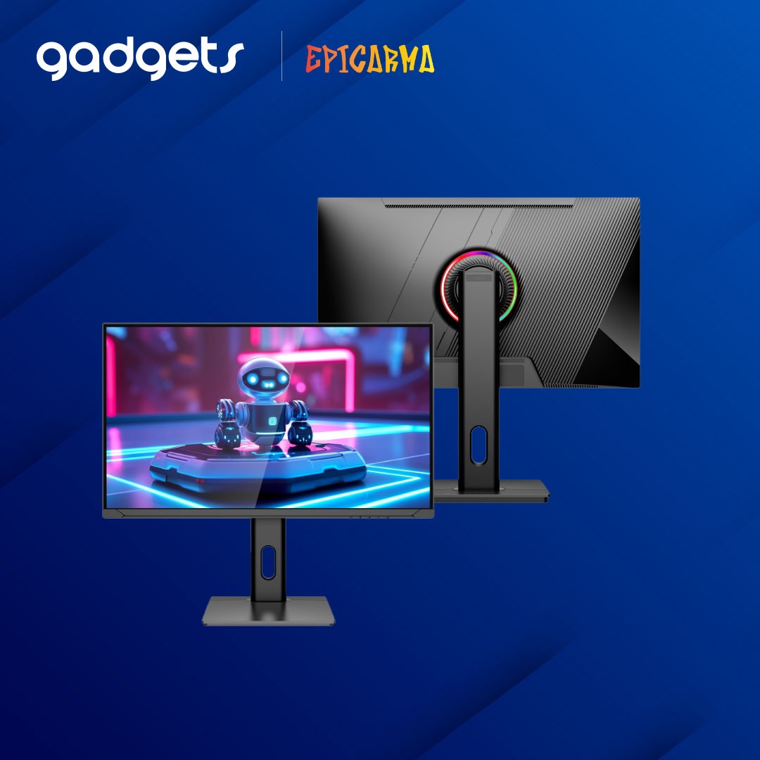 EPICARMA 27 INCH FHD IPS DISPLAY  200HZ 1MS RGB LIGHTING STAND GAMING MONITOR EA-G27I-BK