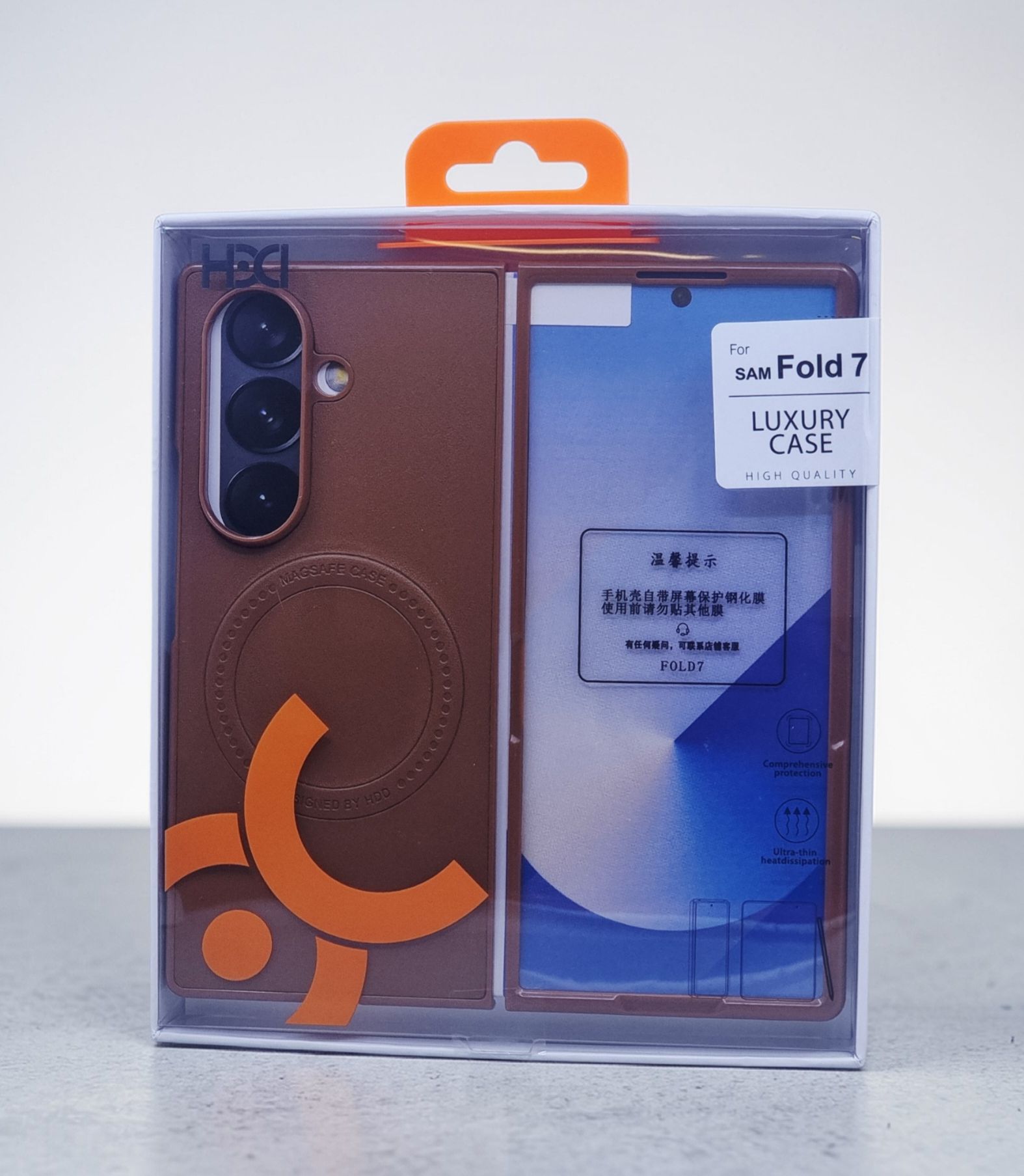 SAMSUNG GALAXY FOLD 7 LUXURY CASE WITH MAGSAFE BROWN
