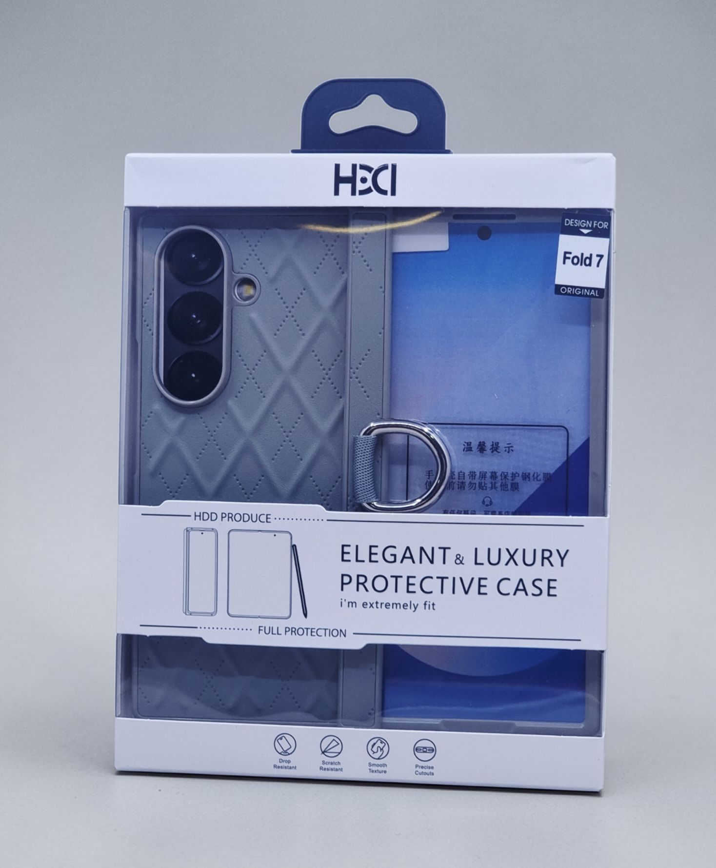 SAMSUNG GALAXY FOLD 7 ELEGANT LUXURY CASE GRAY