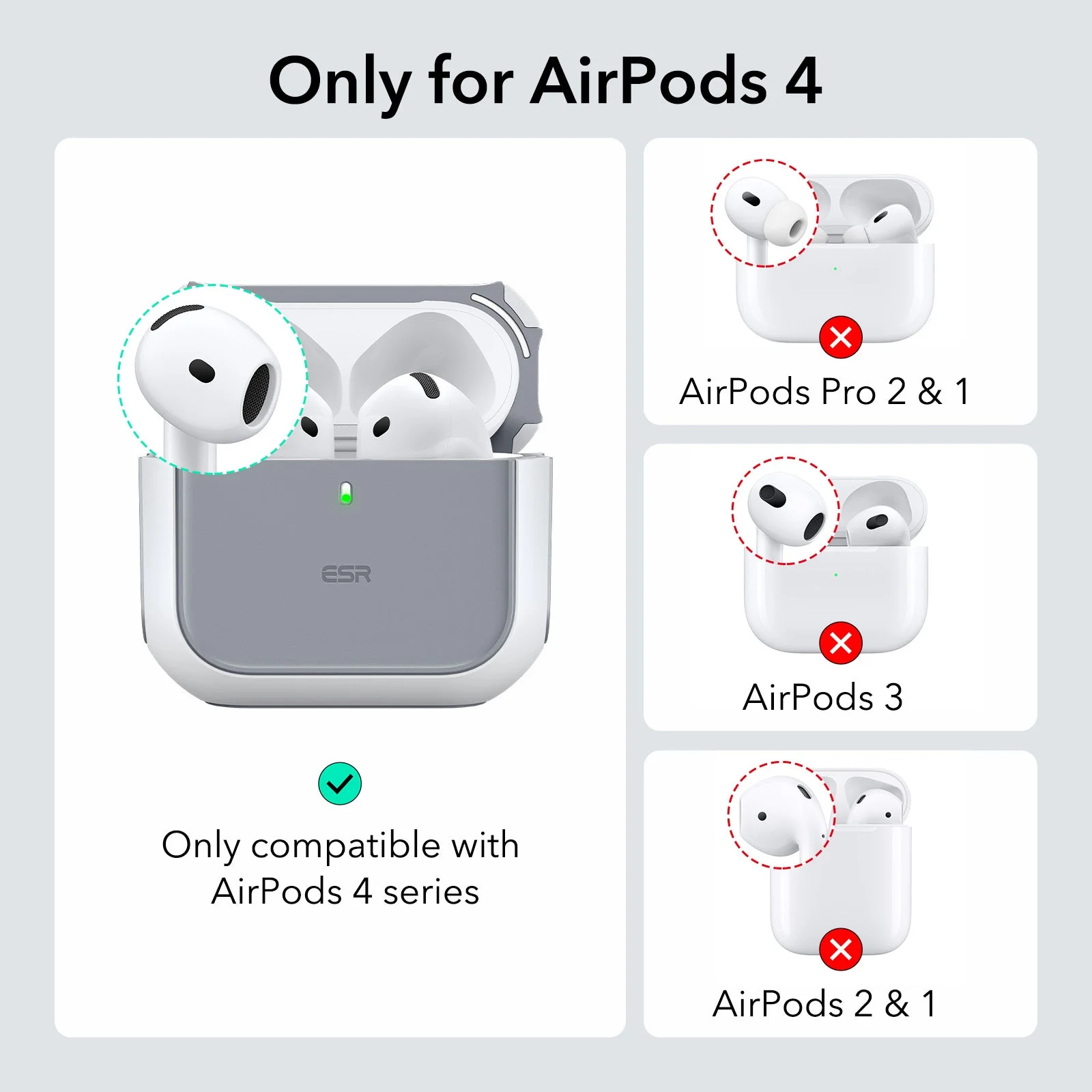 ESR ORBIT HYBRID CASE (HALO LOCK) COMPATIBLE WITH AIRPODS 4 BLUE 1CO110401 thumbnail 2