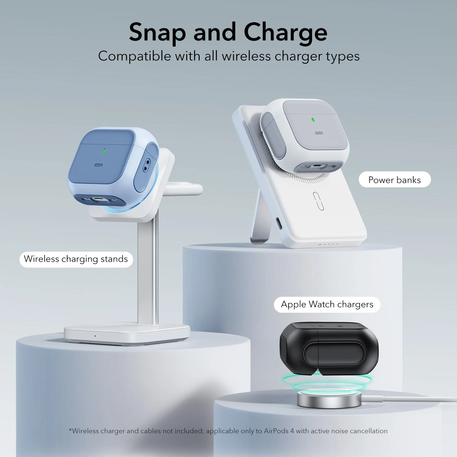 ESR ORBIT HYBRID CASE (HALO LOCK) COMPATIBLE WITH AIRPODS 4 BLUE 1CO110401 thumbnail 6