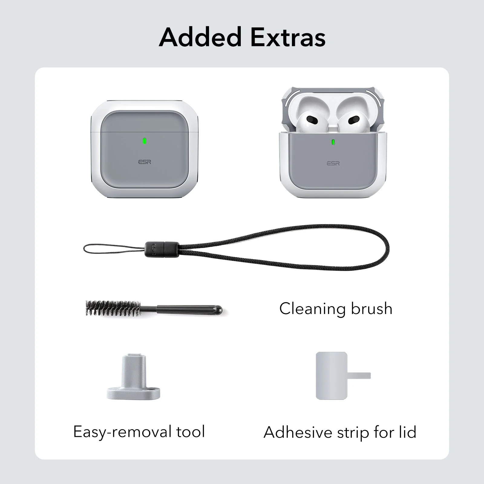 ESR ORBIT HYBRID CASE (HALO LOCK) COMPATIBLE WITH AIRPODS 4 BLUE 1CO110401 thumbnail 9
