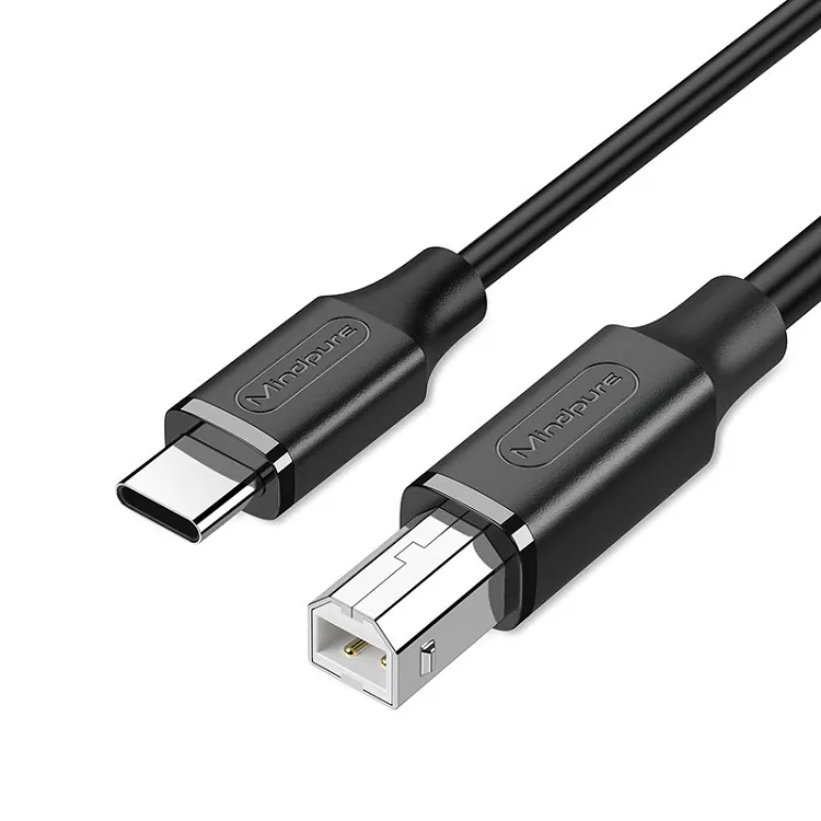 MINDPURE USB 2.0 TYPE C PRINTING DATA CABLE USB-C/BM 2M BLACK LX10665