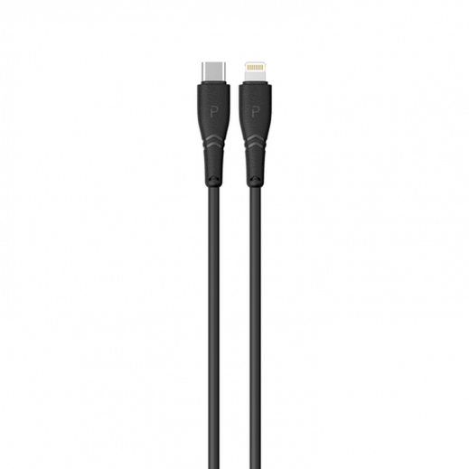 PAWA 20W QUICK CHARGING 2M EXTENDED DATA CABLE USB C LIGHTNING BLACK PW-2PVCCTOL-BK