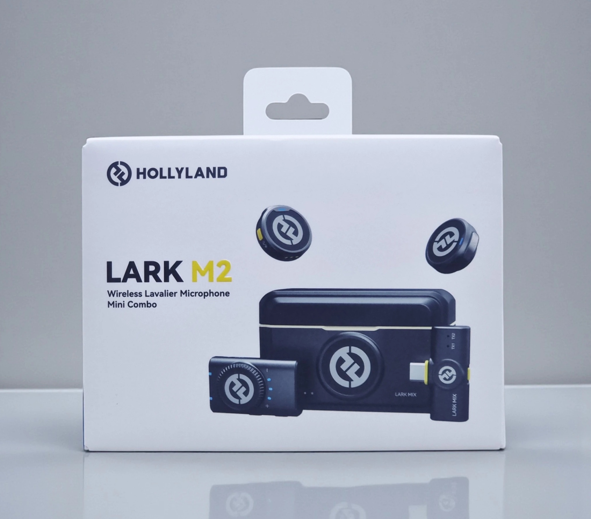 HOLLYLAND LARK M2 WIRELESS LAVALIER MICROPHONE MINI COMBO SHINE CHARCOAL