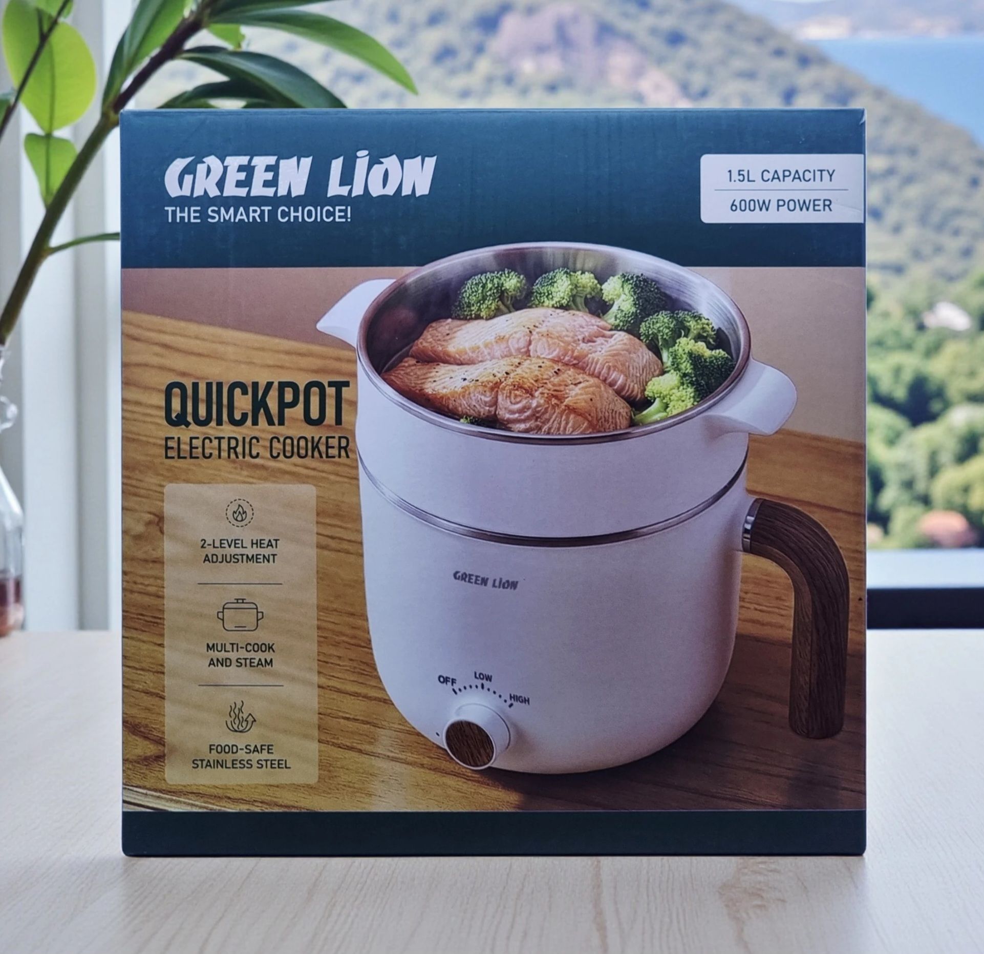 GREEN LION QUICKPOT ELECTRIC COOKER 1.5L 600W WHITE GNQCKPTECWH