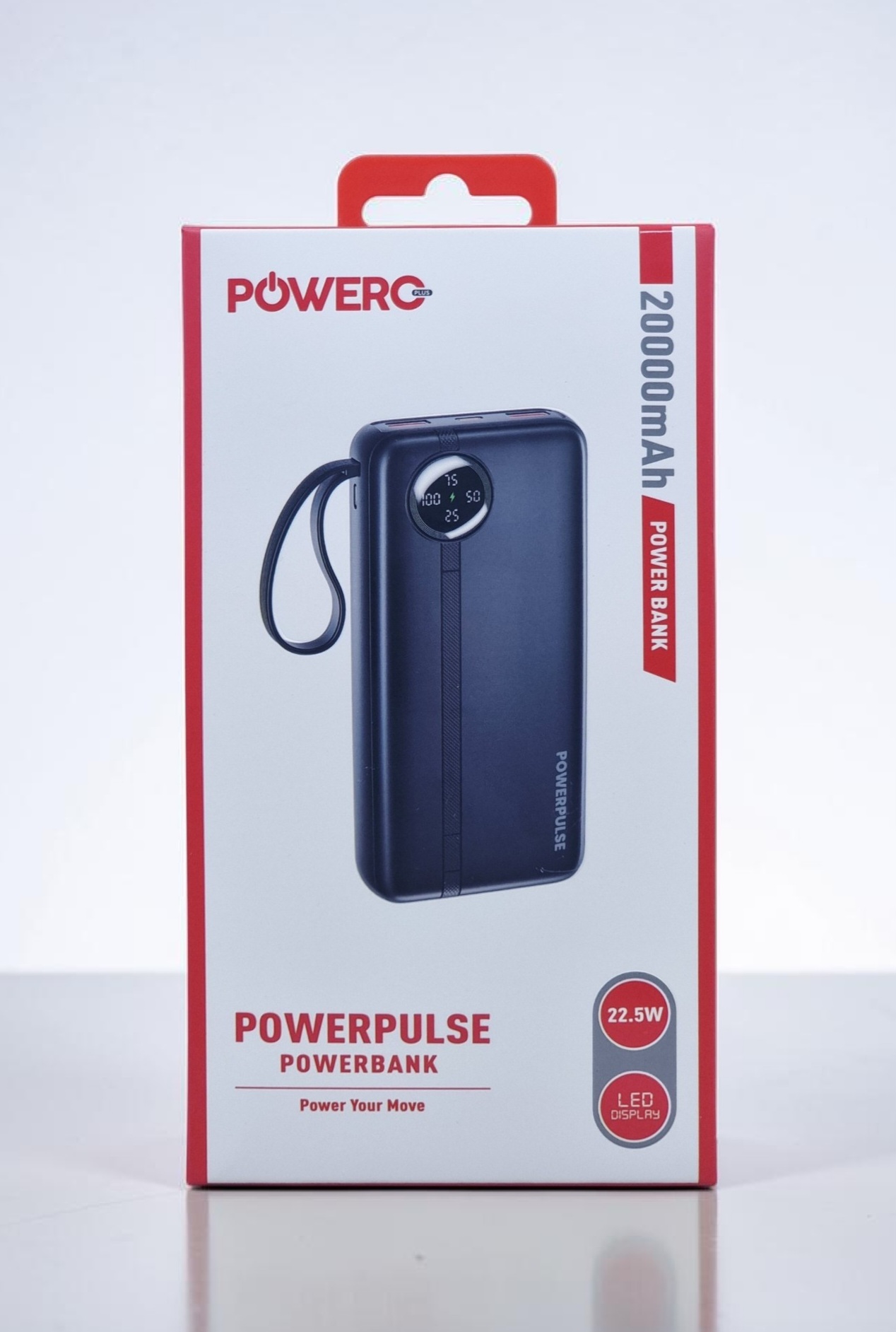POWERO PLUS POWER PULSE POWER BANK WITH 20000MAH CAPACITY 22.5W BLACK PR-PPPBPD20-BK