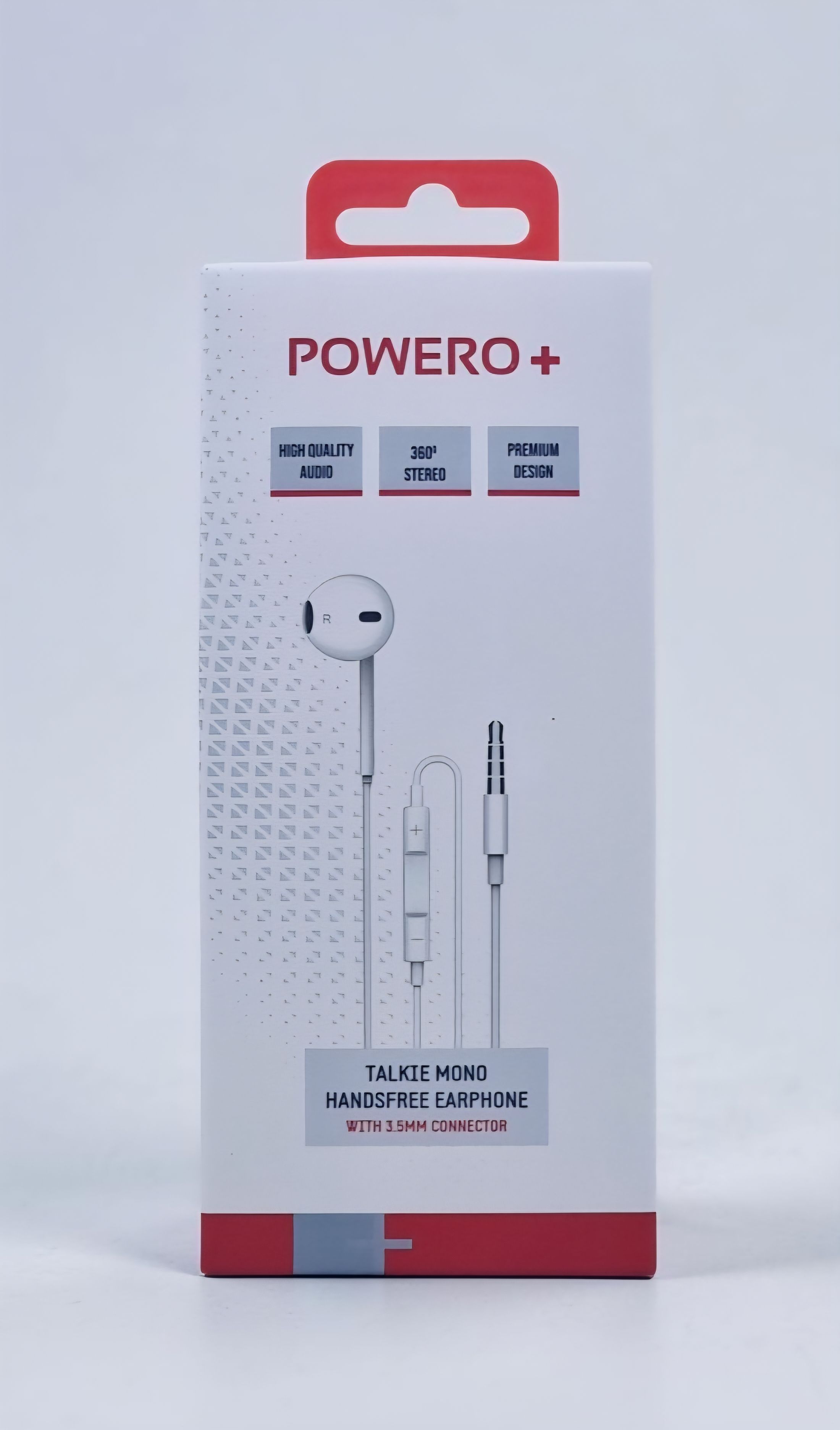 POWEROPLUS TALKIE SERIES MONO SINGLR EARPHONE WITH 3.5MM WHITE PR-HFME35