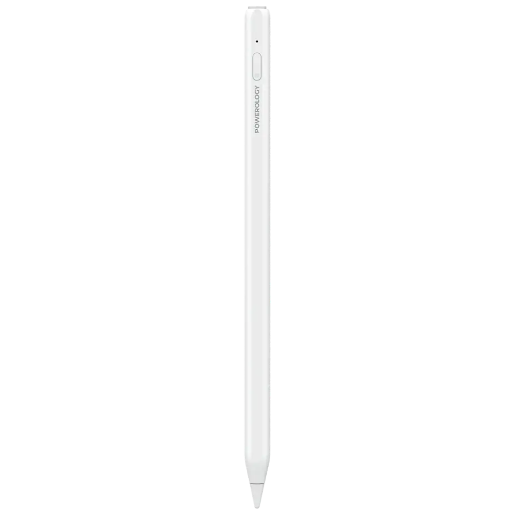 POWEROLOGY INTELLIO SMART STYLUS 2018-2024 IPAD MODELS-WHITE-PAIBSTPNWH