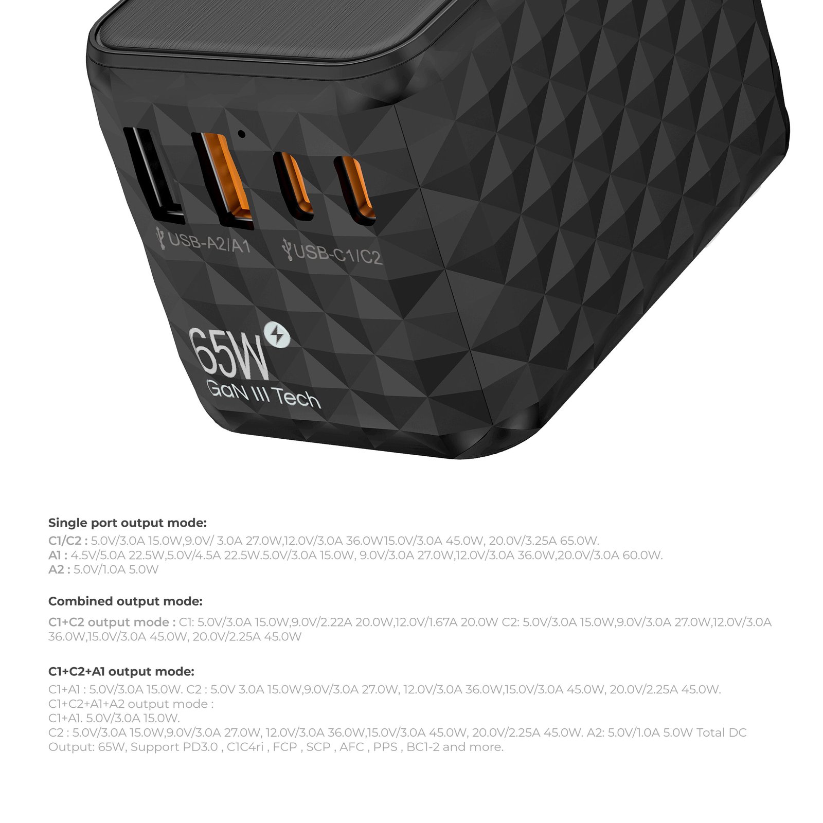 BLUPEBBLE PASSPORT 2.1 WORLD TRAVEL ADAPTER WITH PD 65W + 2 USB-C + 2USB-A thumbnail 16