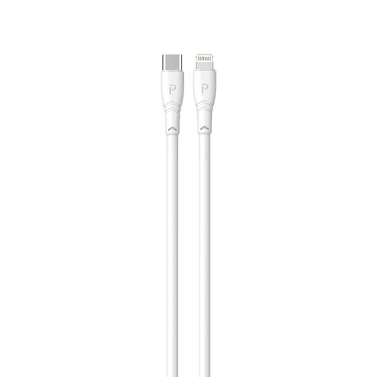 PAWA 20W QUICK CHARGING DATA 3M CABLE USB C LIGHTNING WHITE PW-3PVCCTOL-WH