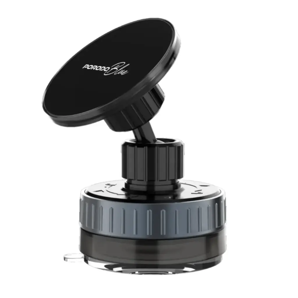 PORODO BLUE MAGNETIC PHONE MOUNT VACUUM SUCTION BLACK PB-HSM32-BK